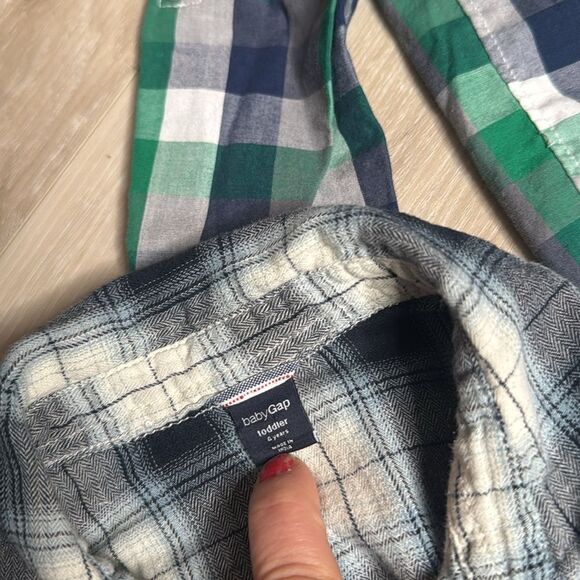 Old Navy, Janie & Jack, Gap Flannel Shirts Bundle Set Size 4T - Picture 4 of 8